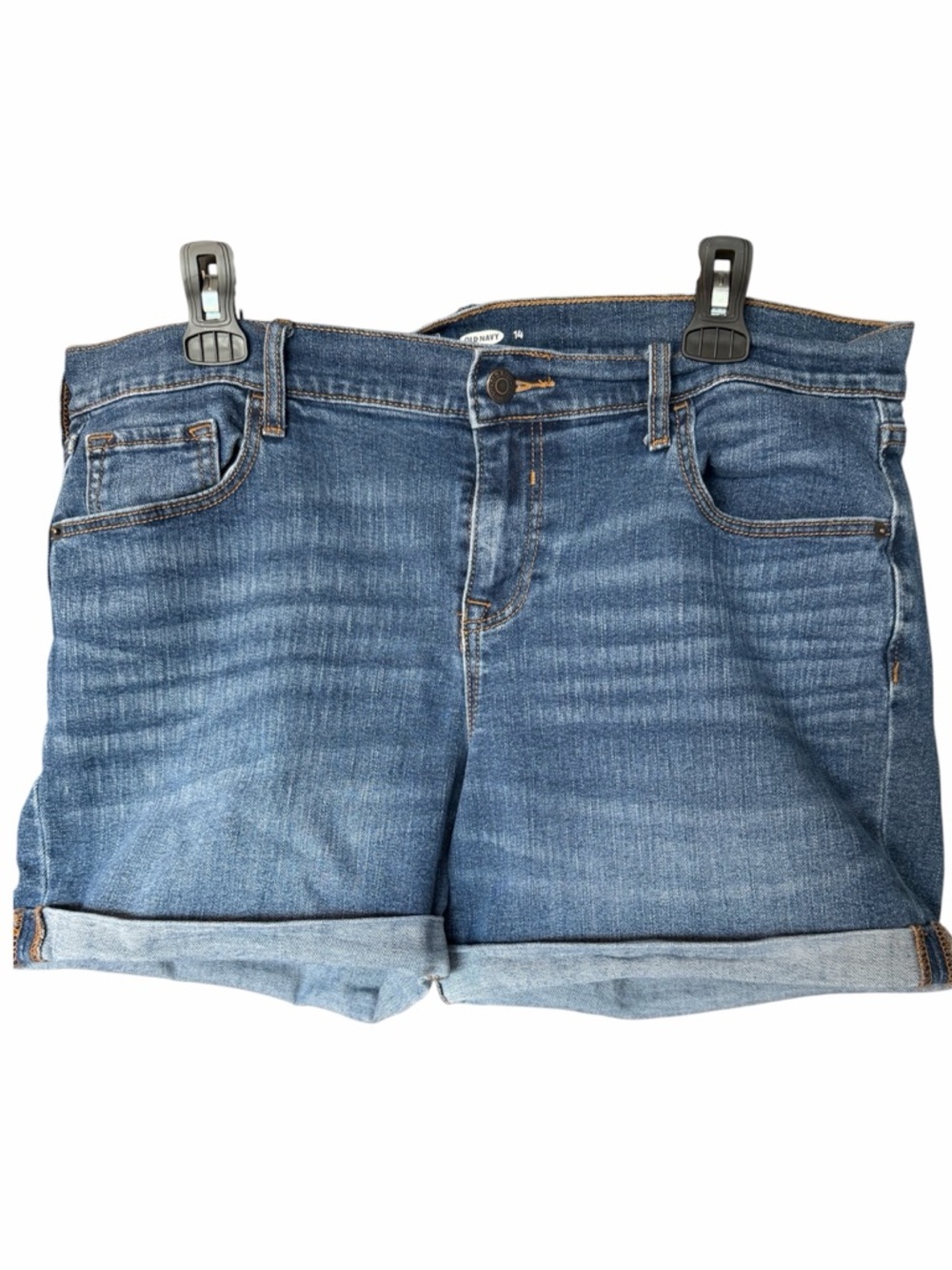 Old Navy Blue Denim Shorts with Contrast Stitching